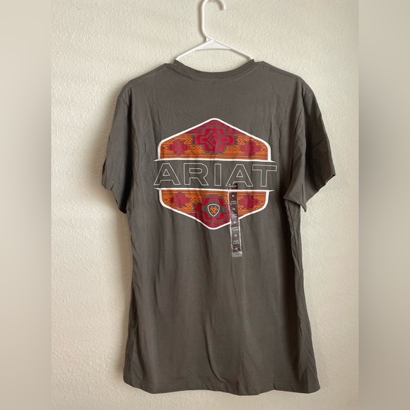 Ariat Other - Ariat mens Sw denim Aztec print Buckle short sleeve shirt size M